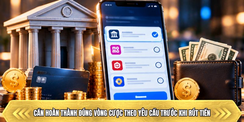 Cần hoàn thành đúng vòng cược theo yêu cầu trước khi rút tiền