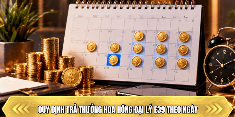 Quy định trả thưởng hoa hồng đại lý E39 theo ngày