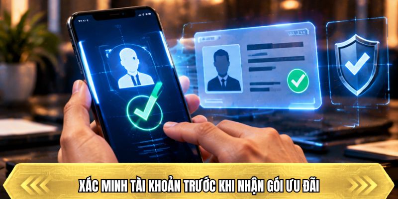 Xác minh tài khoản trước khi nhận gói ưu đãi